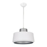 Lampe Suspendue design PAULA E27 - blanc / argent