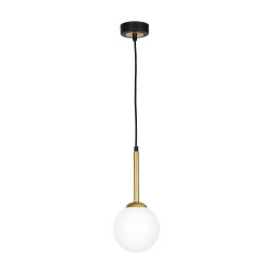 Lampe Suspendue design PARMA E14 - laiton / noir