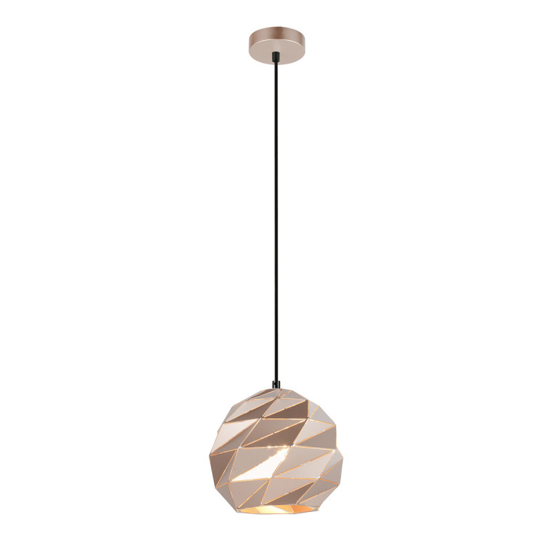 Suspension luminaire design PALERMO S E27 - or / noir