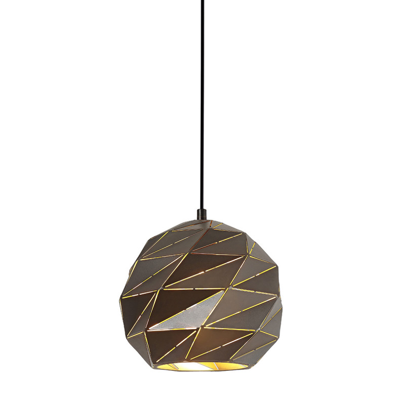 Lampe Suspendue design PALERMO S E27 - anthracite / or