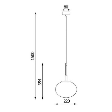 Suspension luminaire OVO 220 E27 - câble transparent gris graphite