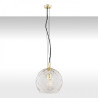 Suspension OVIEDO Ø30 E27 - laiton / transparent Cristal