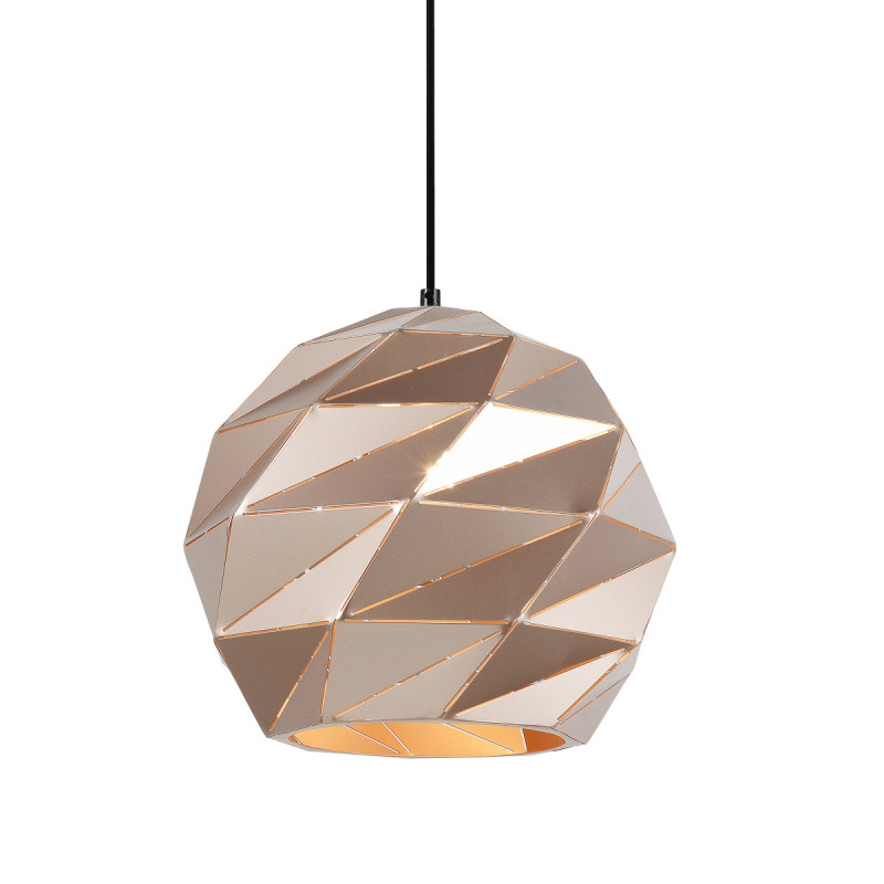 Suspension luminaire PALERMO L E27 - or / noir