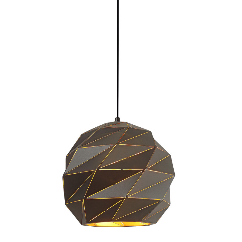 Lampe Suspendue design PALERMO L E27 - anthracite / or