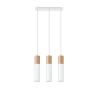 Lampe Suspendue design PABLO 3 GU10 - blanc / bois