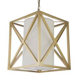 Lampe Suspendue design NEW YORK E27 blanc, or