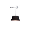 Suspension luminaire design NATALIA S E27 60W noir / chrome