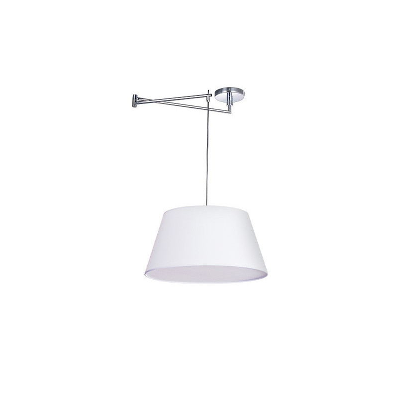 Suspension luminaire design NATALIA S E27 60W blanc / chrome