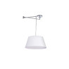 Suspension luminaire design NATALIA S E27 60W blanc / chrome