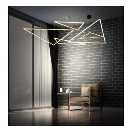 Suspension Design ORIGAMI LED large 40W noir ou blanc