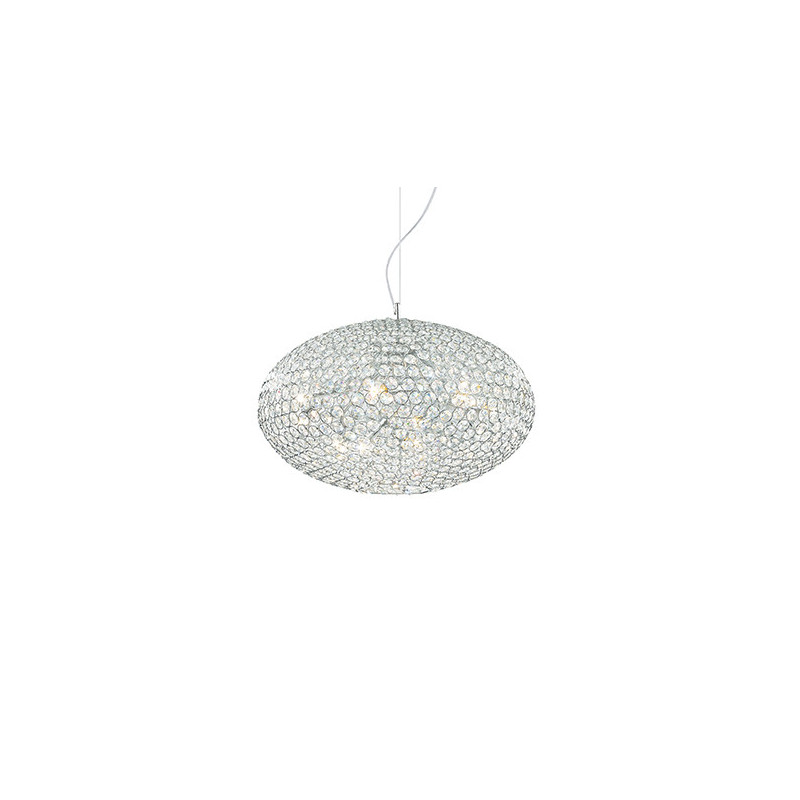 Suspension ORION SP8 E14 chromé Cristal