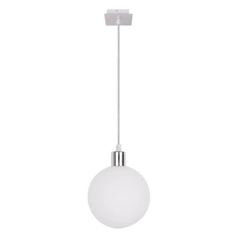 Lampe Suspendue design ODEN 15cm G9 - chrome / blanc