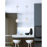 Lampe Suspendue design ODEN 12cm G9 - chrome / blanc
