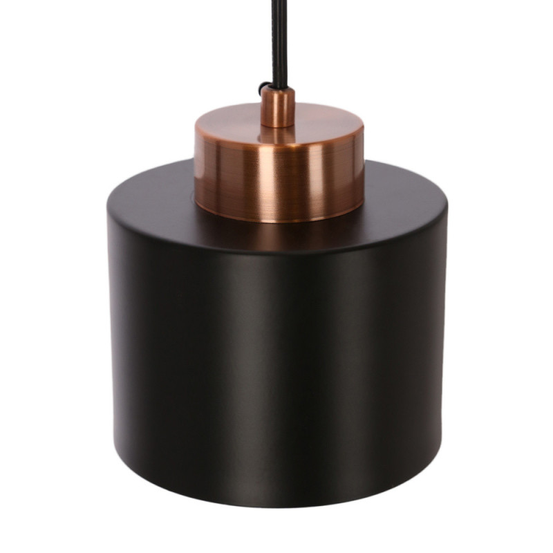 Lampe Suspendue design OLENA E27 - noir / cuivre