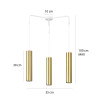 Lampe Suspendue design GOLDI 3 Premium WHITE 3xGU10 - or / blanc