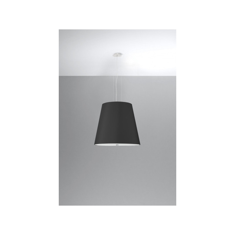 Suspension luminaire design GENEVE 50cm 3xE27 - noir