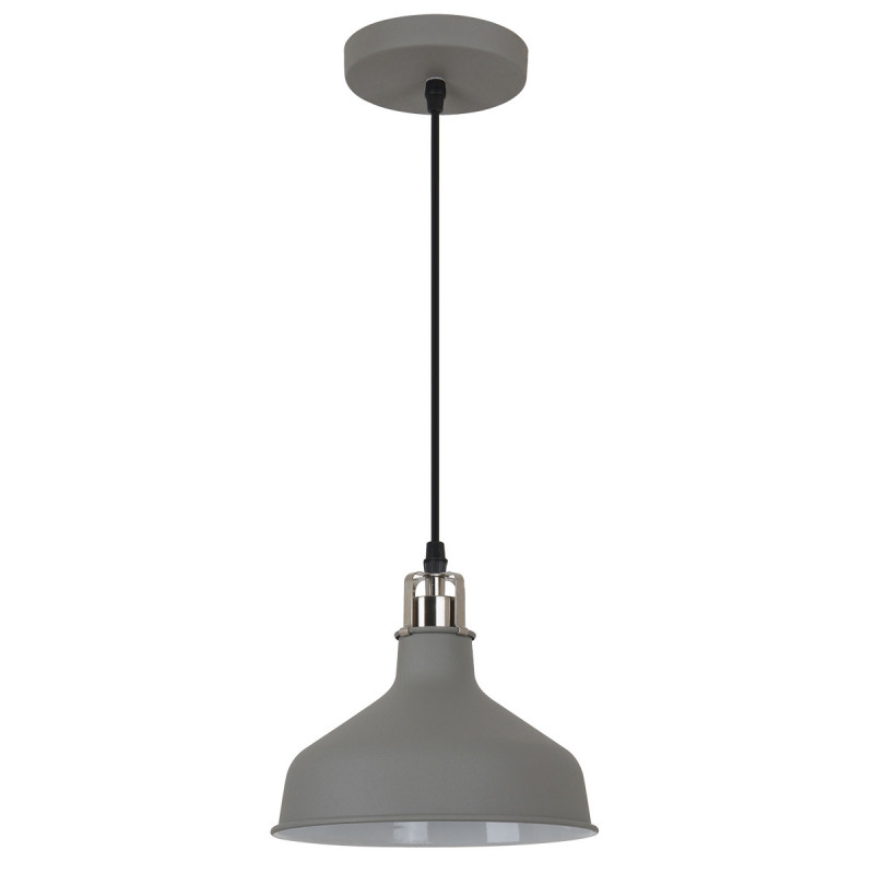 Luminaire Suspension Industriel HOOPER E27 - gris / nickel