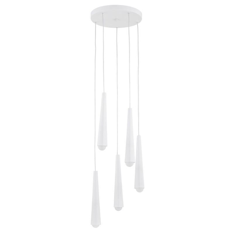 Suspension luminaire HOLLYWOOD 5xE14 - blanc