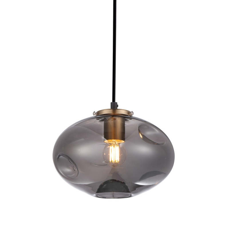 Suspension design HATELLA E27 - noir / fumé