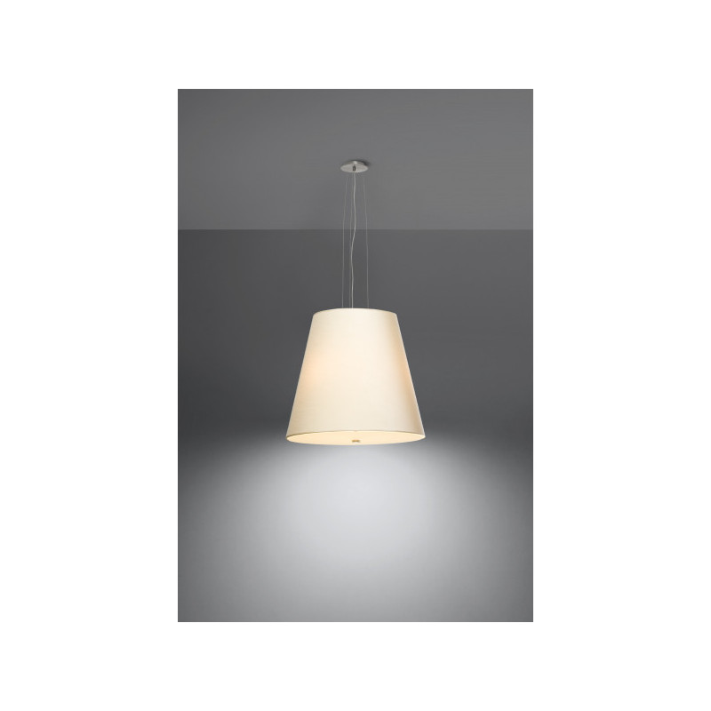 Suspension luminaire design GENEVE 50cm 3xE27 - blanc