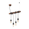 Suspension industrielle Design ELECTRIC SP4 E27 rouille