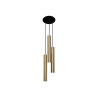 Lampe Suspendue design EYE BRASS L III GU10 - noir / laiton