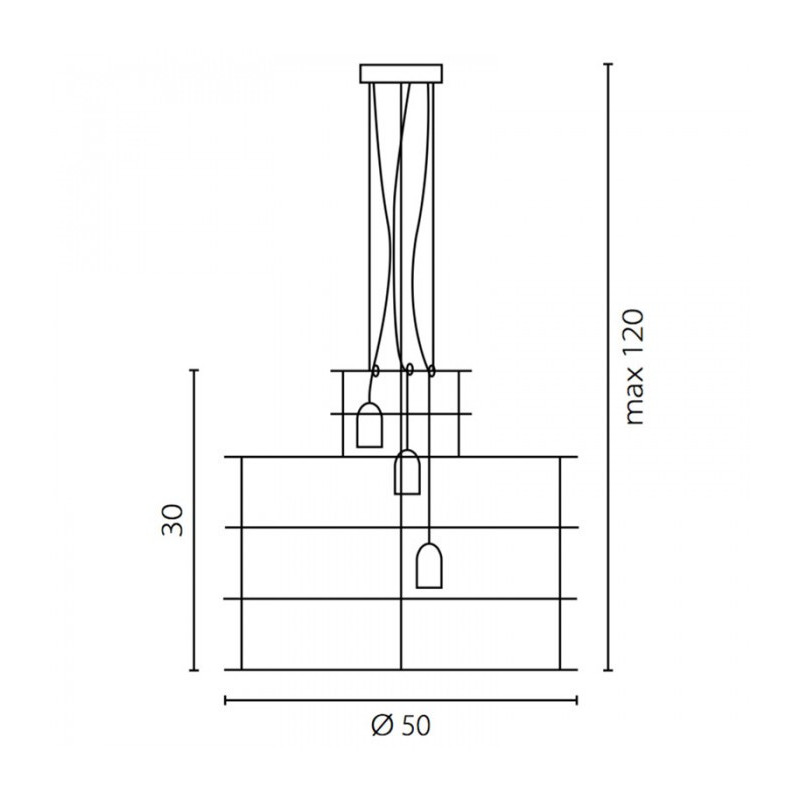 Suspension industrielle LANA E27 noire