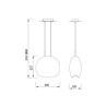 Suspension luminaire design LENS MEDIUM E14 - fumé