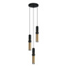 Suspension design ISIDORA 3xGU10 - noir / laiton