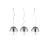 Suspension luminaire design IRIS bande 3xE27 - chrome