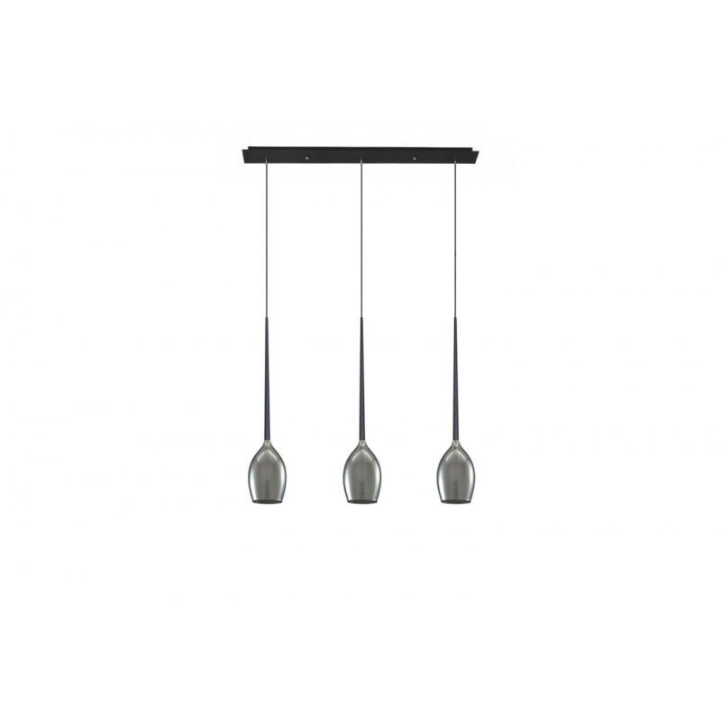 Suspension design IZZA 3 3xE14 - fumé