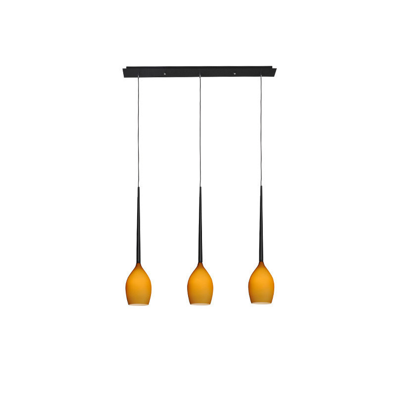 Suspension luminaire design IZZA 3 3xE14 - ambre