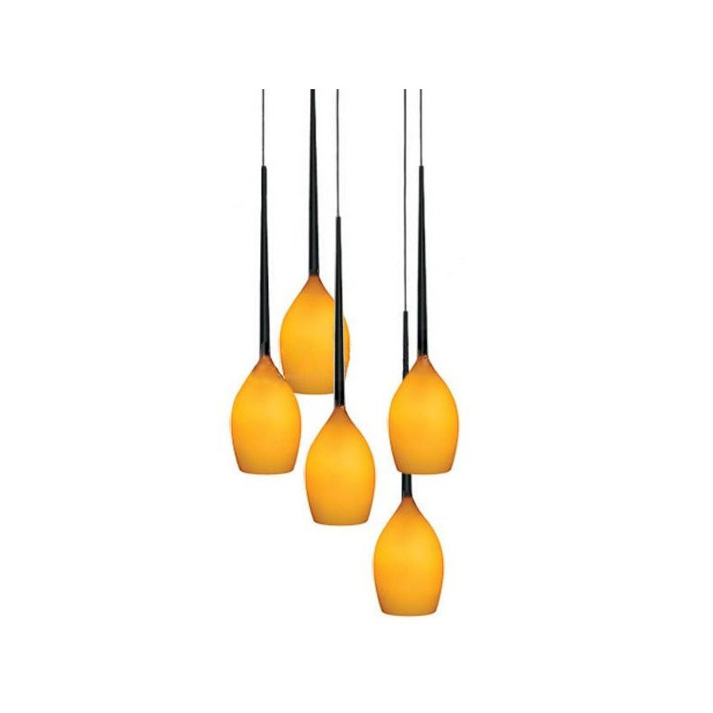 Suspension design IZZA 5 5xE14 - ambre