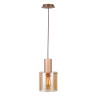 Suspension luminaire JAVIER E27 60W - noir / marron antique