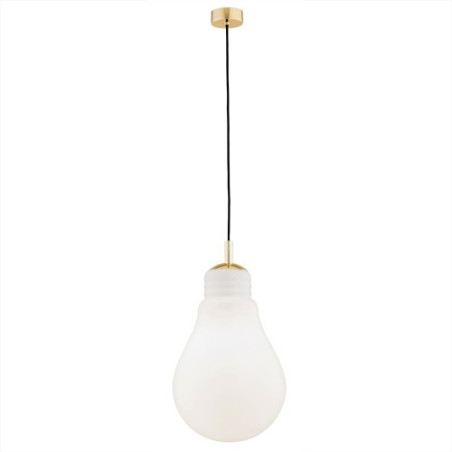 Lampe Suspendue design JESSE E27 - laiton / opale