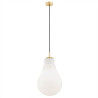 Lampe Suspendue design JESSE E27 - laiton / opale