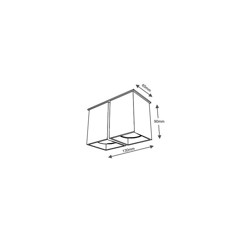 TODA 1104 Downlight 2xGU10 - noir 