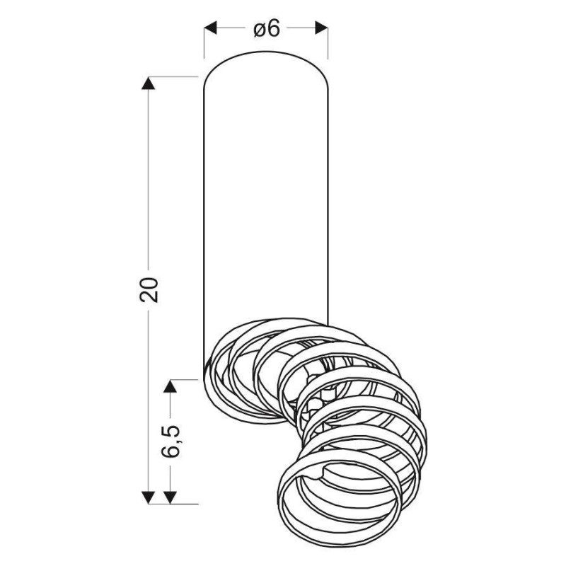 TUBA 2276076 Downlight apparent GU10 - blanc / or 