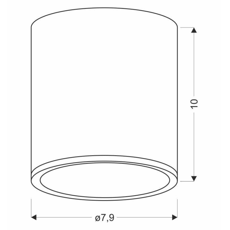 TUBA 2277165 Downlight apparent GU10 - bois 