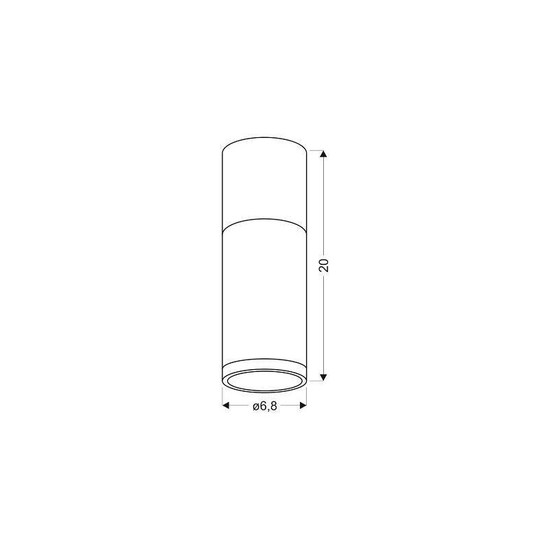 TUBA 2284286 Downlight apparent GU10 - bois / gris 