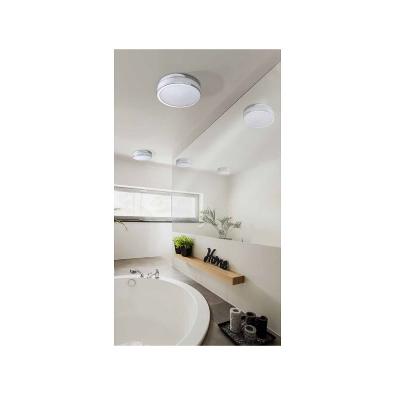 Télécommande KARI LED 24W RGBW SMART DIM plafonnier IP44 - chrome / blanc 