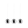 Suspension design SILVER BALL 3 lignes 3xE27 - chrome