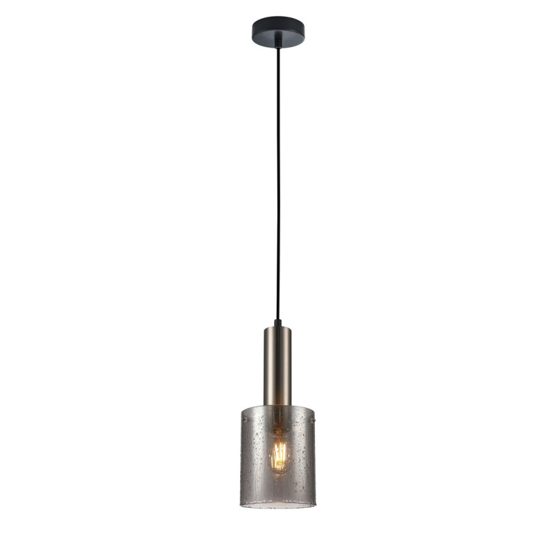 Lampe Suspendue design SARDO RAIN E27 - nickel / fumée