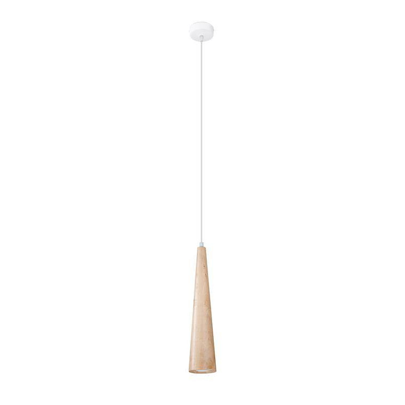 Suspension luminaire design SULA GU10 - blanc / bois