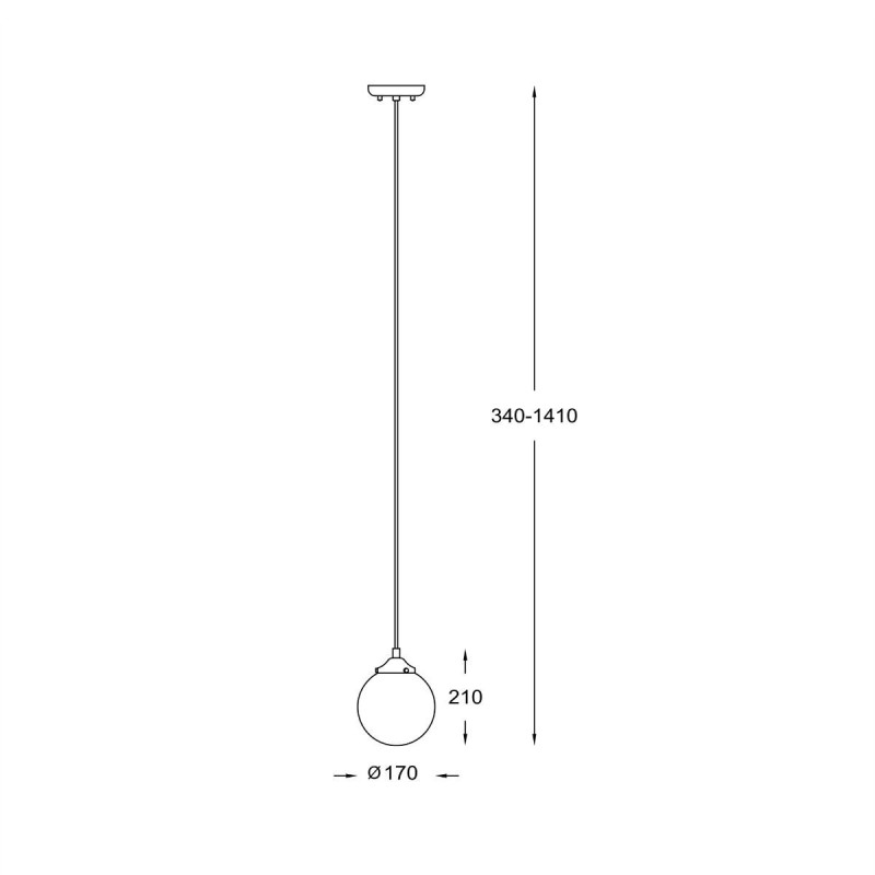 Suspension design RIANO E27 or, noir, transparent