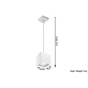 Suspension luminaire design QUAD 1 GU10 - blanc