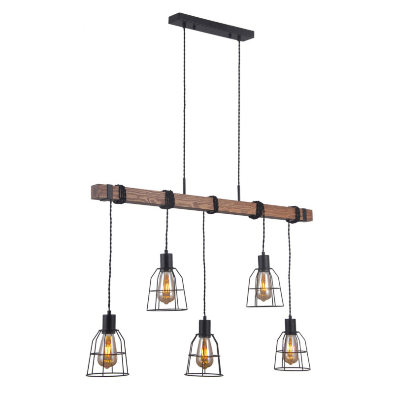 Suspension industrielle Design REDA 1 4xE27 - noir / mat