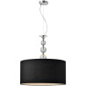 Suspension avec abat-jour REA II 1xE27 chrome, noir