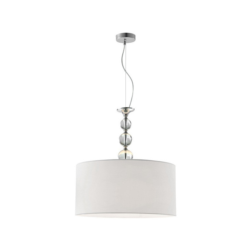 Suspension Abat Jour Design REA II 1xE27 blanc, chrome