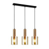 Suspension design SARDO 3 E27 - laiton / ambre